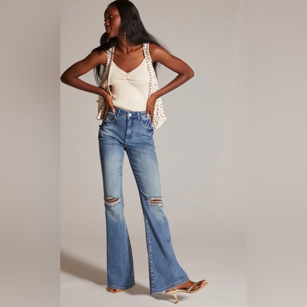 PILCO by Anthropologie Mid Rise flare Jean NWT